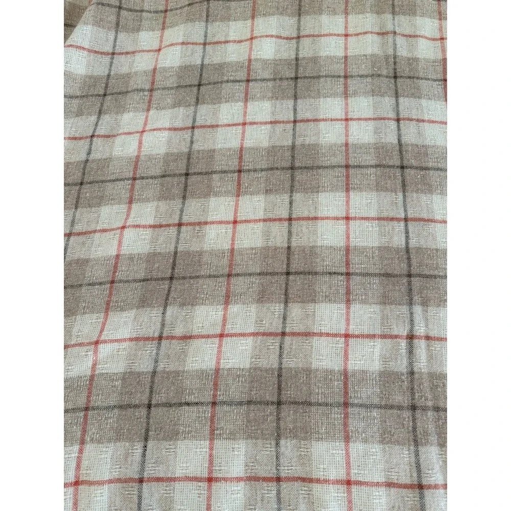 Vtg Tablecloth Set of 2 Plaid Woven Country Kitchen Decor 60